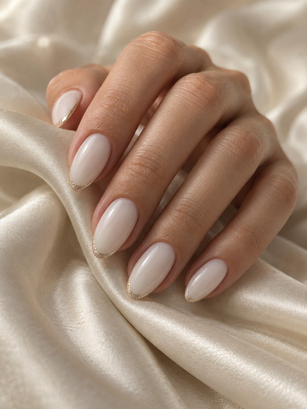 Milky glazed nude nail inspiration