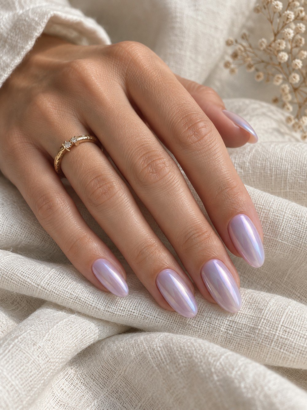Iridescent chrome nail inspiration